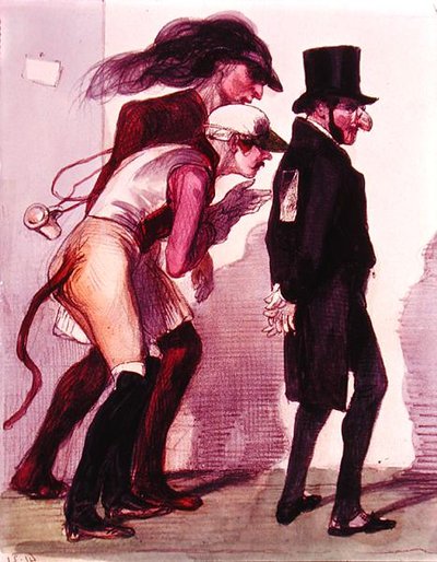 パリの謝肉祭の風景 1840年頃 （カラーリトグラフ） 作： Grandville