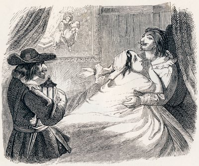 夫と妻と盗人（Le mari, la femme et le voleur） - La Fontaineの寓話 作： Grandville