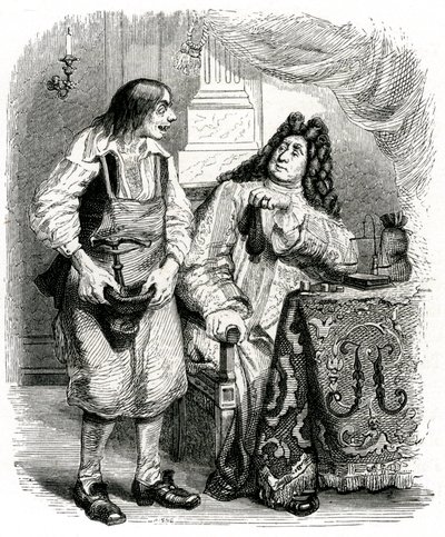 貯蓄家と金融家：ラ・フォンテーヌの寓話（挿絵：グランヴィル）。 作： Grandville (1803 47)