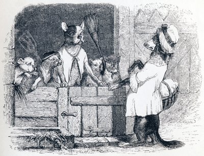シラミとその仲間 - La Fontaineの寓話 作： Grandville