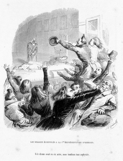 ローマ人には、ヴィクトル・ユーゴー（1830年）によるエルナーニの最初の表現がある。漫画 ルイ・レイボー著「社会的地位を求めるジェローム・パトゥーロ」の中で 作： Grandville