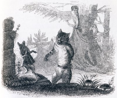 猫とネズミ（Le chat et le rat） - La Fontaineの寓話 作： Grandville