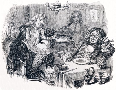 笑う者と魚たち（Le rieur et les poissons） - La Fontaineの寓話 作： Grandville