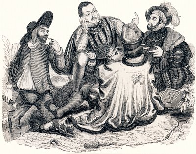 商人、紳士、家父長、王の息子（Le marchand, le gentilhomme, le patre et le fils de roi） - La Fontaineの寓話 作： Grandville