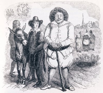 粉屋とその息子とロバ - La Fontaineの寓話 作： Grandville