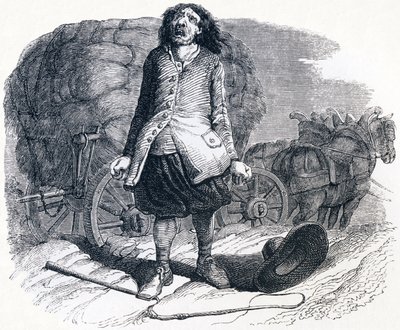 泥まみれの車夫（Le chartier embourbe） - La Fontaineの寓話 作： Grandville