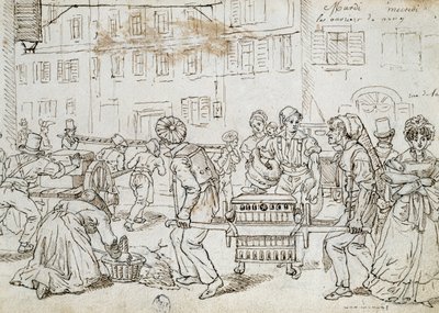 ジャン＝ジャック・グランドヴィル（1803-1847）が描いた「ナンシーの労働者」（フランス 作： Grandville