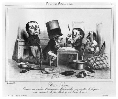 発作、1840年頃 作： Grandville