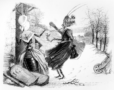 蝉と蟻、ラフォンテーヌ（1621-95）の「寓話」のイラスト、H。フルニエアイネ、1838年発行 作： Grandville