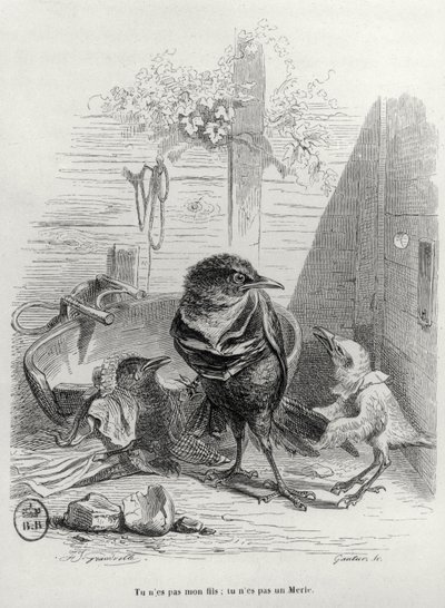 ゴーティエによって刻まれた白い鳥の物語のイラスト 作： Grandville 1803 47 after Grandville 1803 47 after