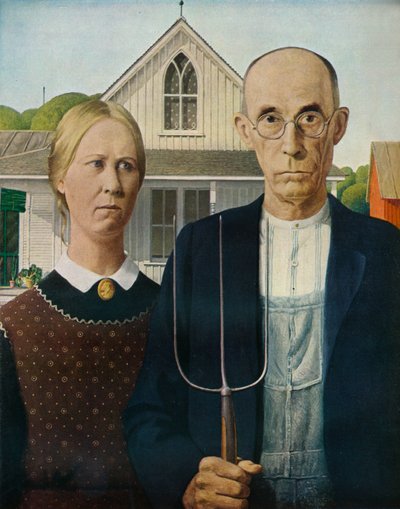 アメリカのゴシック様式、1930 作： Grant Wood