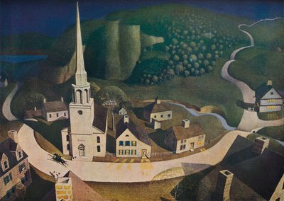ポールリビアのミッドナイトライド、1931年、1943年。 作： Grant Wood
