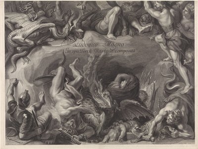 フランス王ルイ 14 世の寓意的な騎馬肖像 作： Gérard Edelinck