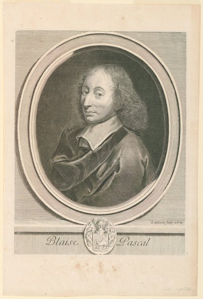ブレーズ・パスカルの肖像 (1623-1662) 作： Gérard Edelinck