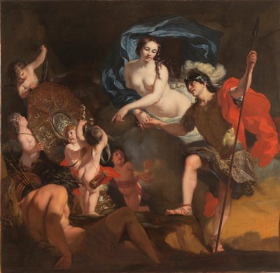 アイネイアースに武器を差し出すヴィーナス、1668年。 作： Gerard de Lairesse
