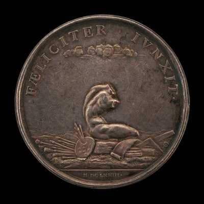 ベルヴェデーレの胴体を裏返しにした芸術の紋章、1673 年。 作： Gérard Léonard Hérard