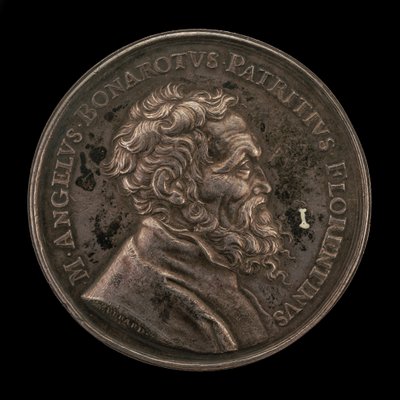 ミケランジェロ ブオナローティ、1475 ～ 1564 年、イタリア人アーティストの表側、1673 年。 作： Gérard Léonard Hérard
