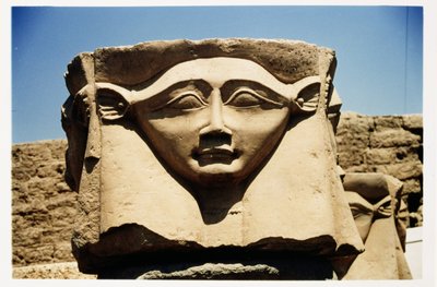 柱からのハトホルの頭、c.125 BC-AD 60 作： Greco Roman