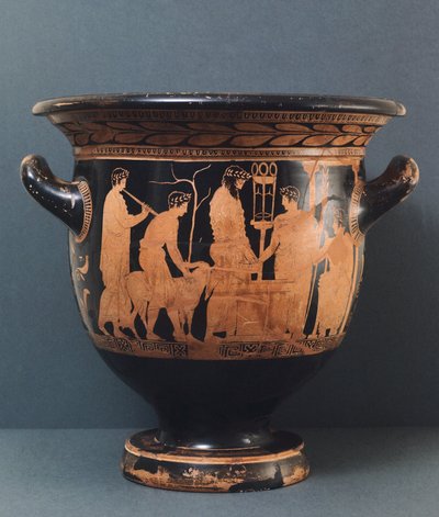 紀元前5世紀、アッティカの画家クレオフォンの花瓶（赤陶 作： Greek