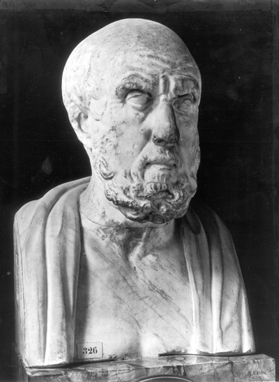 ヒポクラテスの胸像（紀元前460〜377年頃）（大理石） 作： Greek