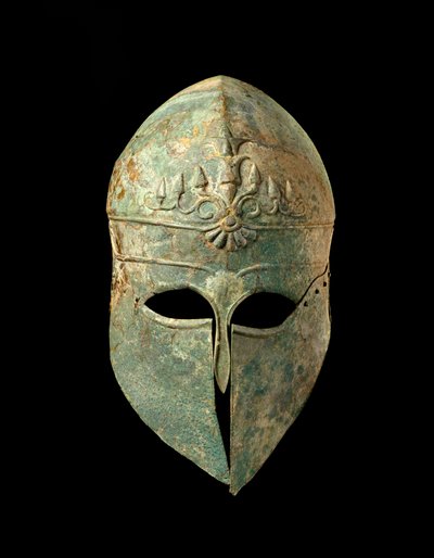 コリント式ヘルメット、紀元前495年頃 作： Greek