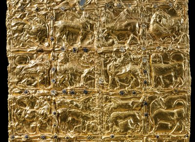 デルファイ」のエンボス加工を施したフォイル（ゴールド）（593279のディテール 作： Greek