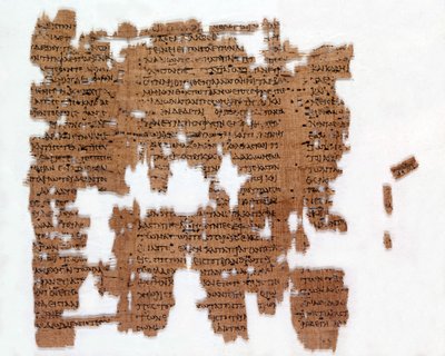 西暦200年頃のギリシャの科学パピルス。 作： Greek