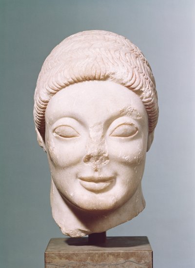 &39;The Rayet Head&39;、Attic、from dipylon、c.530 BC（大理石） 作： Greek