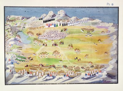 トリポリツァと周辺の村の戦い、マクリヤンニス将軍によるギリシャ独立戦争の絵画史のプレート8 作： Greek School