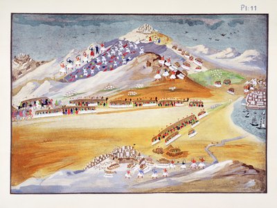 アルゴス山とコリントの戦い、プレート11マクリヤンニス将軍によるギリシャ独立戦争の絵画史 作： Greek School