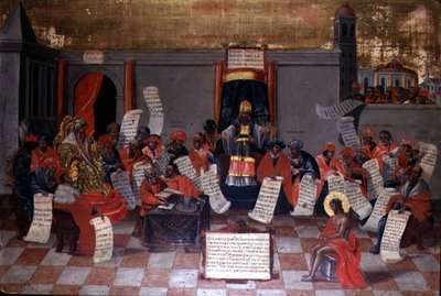 博士たちに説教するキリスト 作： Greek School