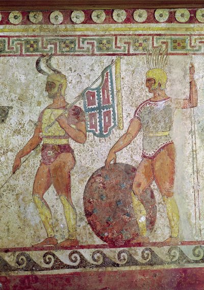 歩兵、パエストゥムの墓壁画（119488も参照） 作： Greek School