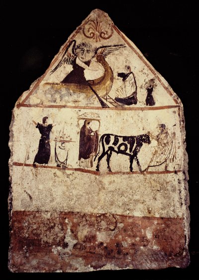 ガウドのネクロポリス、ルカニアのフレスコ画、紀元前340年 作： Greek School