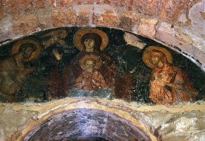 神の母、narthex壁画、Afendiko教会、Brontochion修道院 作： Greek School