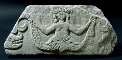 18世紀後半、おそらくキクラデス諸島の双子の人魚を描いたレリーフ（大理石） 作： Greek School
