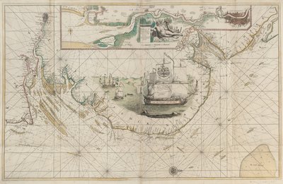 リンカンシャー州バートンからケント州ドーバーまでの東海岸図 作： Greenvile Collins