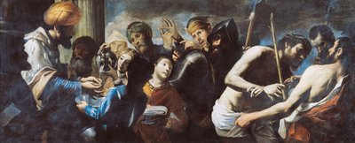 ピラトはピラトの前に彼の手をキリストで洗う。 1640。 作： Gregorio Preti