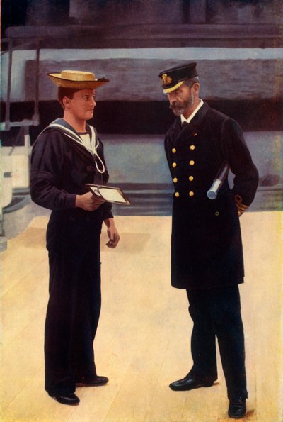 「司令官と甲板員、R.N.」、1901 年。 作： Gregory and Co