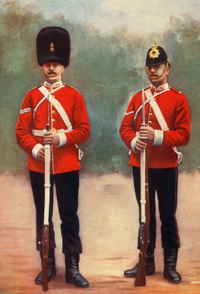 「ノーサンバーランド フュージリアーズ伍長とダーラム軽歩兵伍長」、1901 年。 作： Gregory and Co