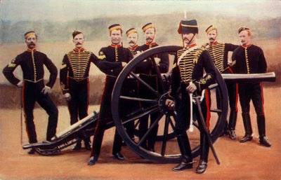 「12 ポンド砲を搭載した王立騎馬砲兵隊の軍曹」、1900 年。 作： Gregory and Co