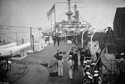 戦艦HMS決議、ポーツマス、ハンプシャー、1896年。 作： Gregory and Co