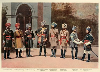 インド騎兵の種類、1901年。 作： Gregory and Co