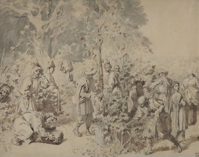 ブドウの収穫、1840年から1847年の間に 作： Grigori Grigorevich Gagarin