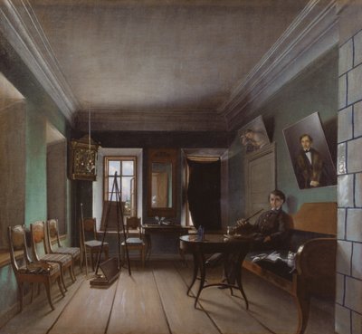 Bykovs House、1850年代のインテリア 作： Grigory Vasilievich Yurov