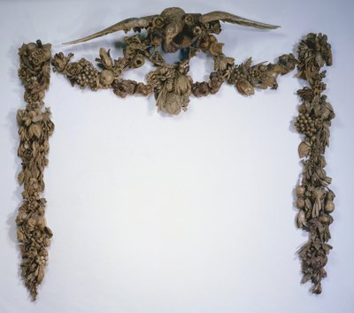 オーバーマンテル装飾、c。 1675-1677。 作： Grinling Gibbons