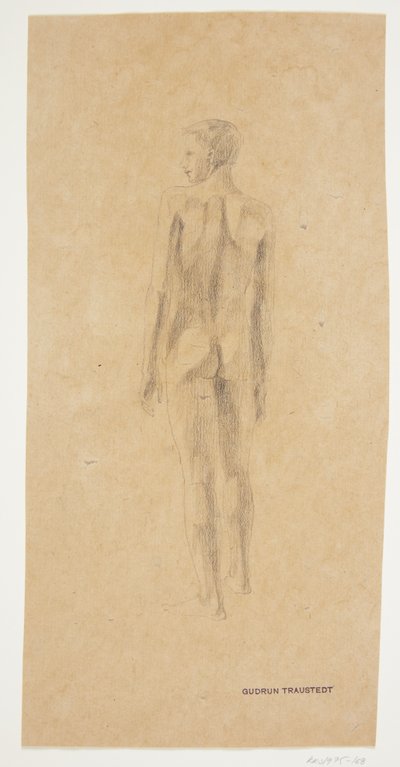 後ろから見たポートレートモデル、男の子 作： Gudrun Traustedt