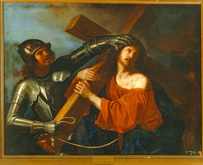 十字架を背負うキリスト10014554 ... 作： Guercino (1591-1666)