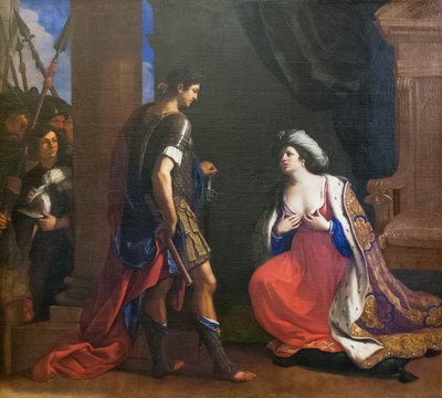 オクタビアヌス以前のクレオパトラ 作： Guercino (1591 1666)
