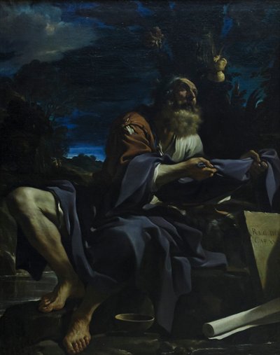 カラスに餌をもらうエリヤ 作： Guercino (1591 1666)