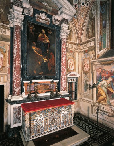 聖母子像と聖ペテロとパウロ 作： Guercino